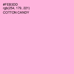 #FEB3DD - Cotton Candy Color Image
